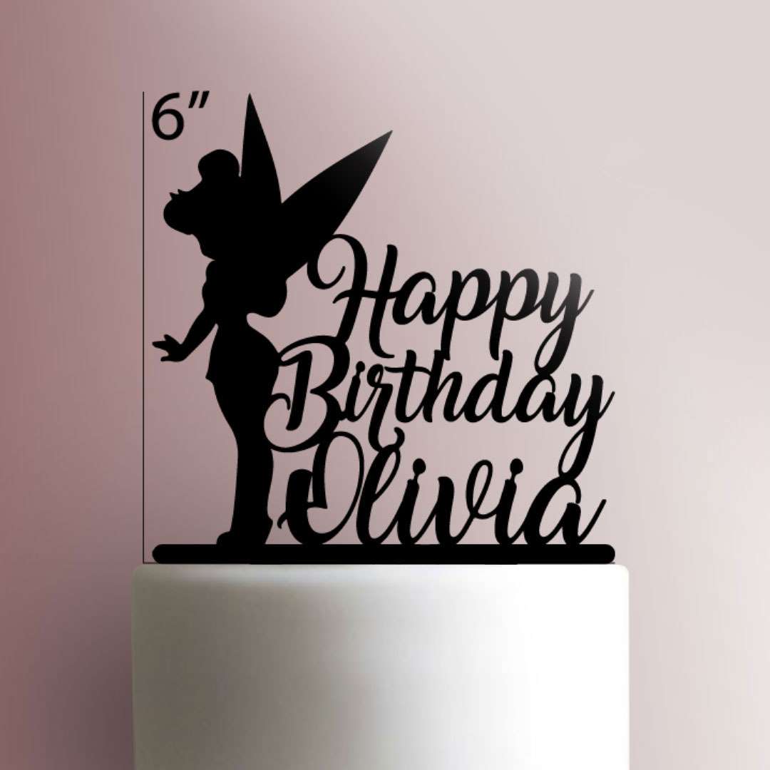 Custom Tinkerbell Happy Birthday Cake Topper 100