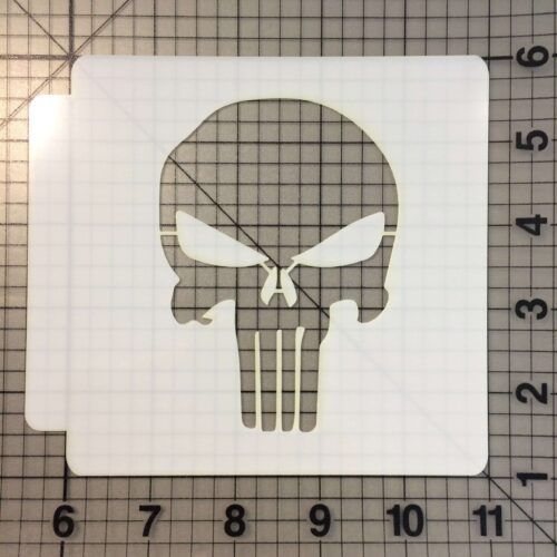 Punisher Skull Stencil 100