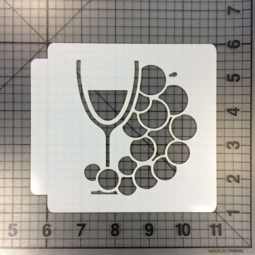 Wine and Grape Stencil 100