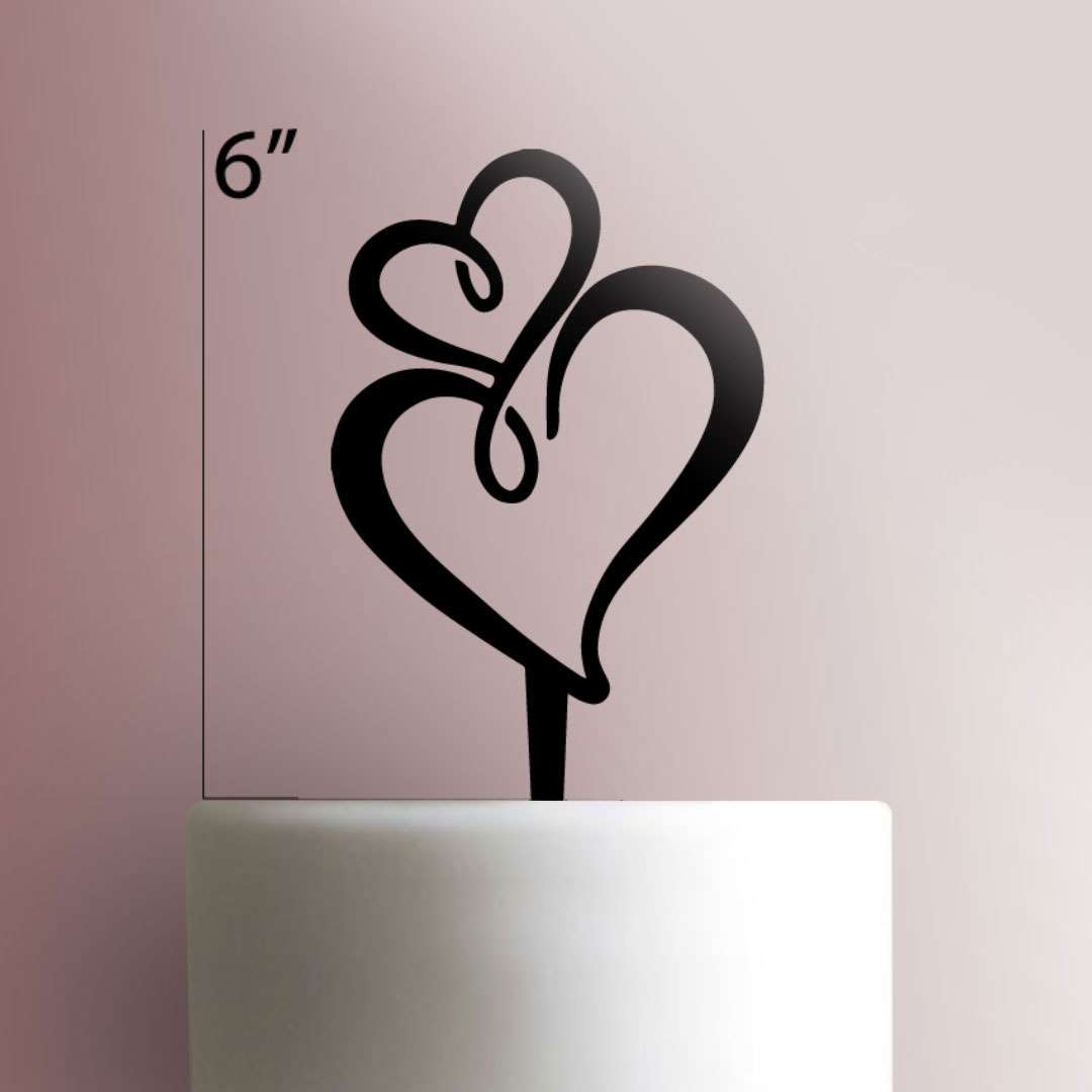 Heart Cake Topper 100