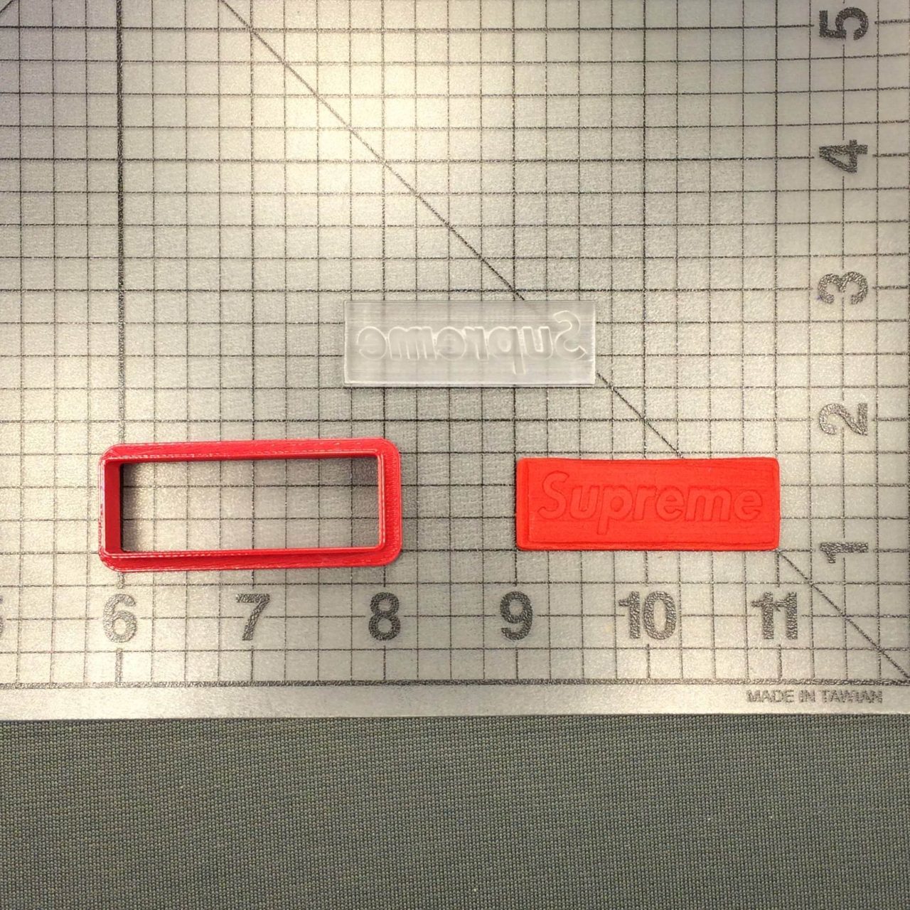 Supreme Logo 100 Cookie Cutter and Stamp Embossed (1)