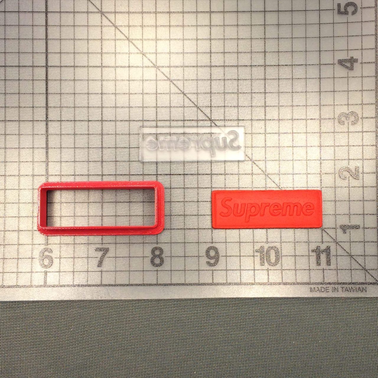 Supreme Logo 100 Cookie Cutter and Stamp Imprinted (1)
