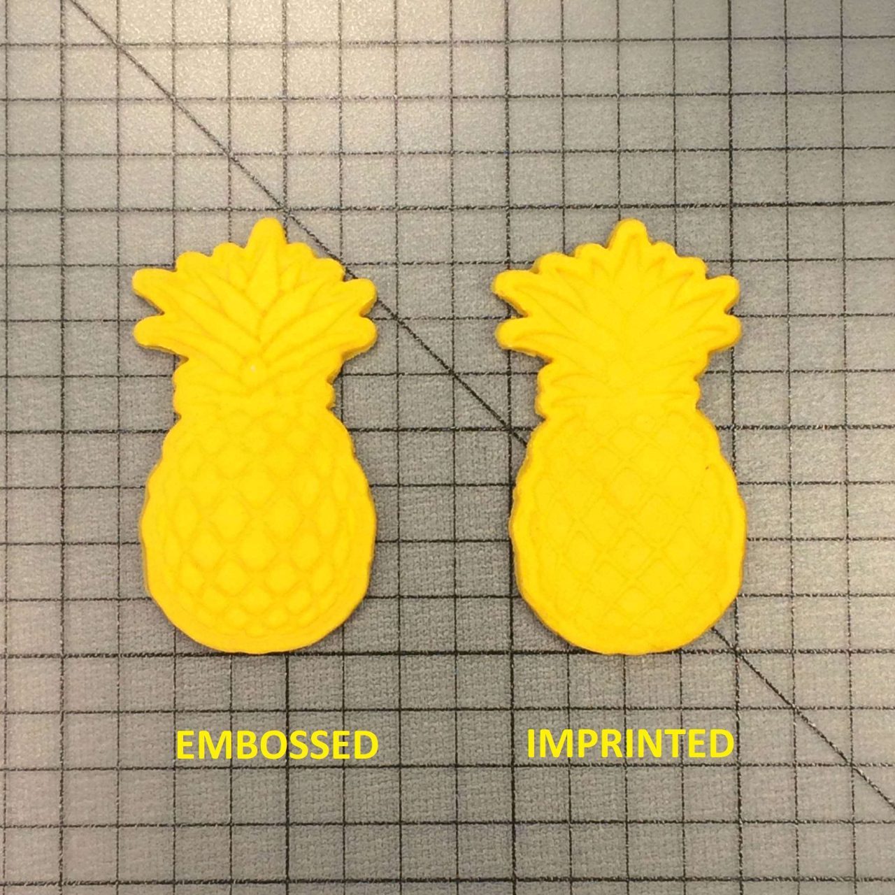 Pineapple 100 Cookie Cutter and Stamp (combined)