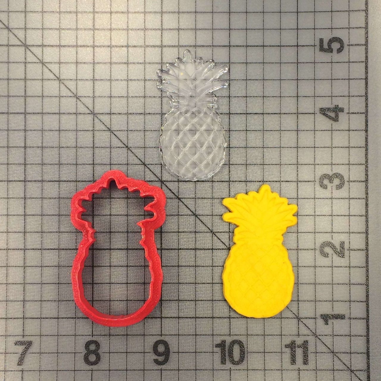 Pineapple 100 Cookie Cutter and Stamp (imprinted)