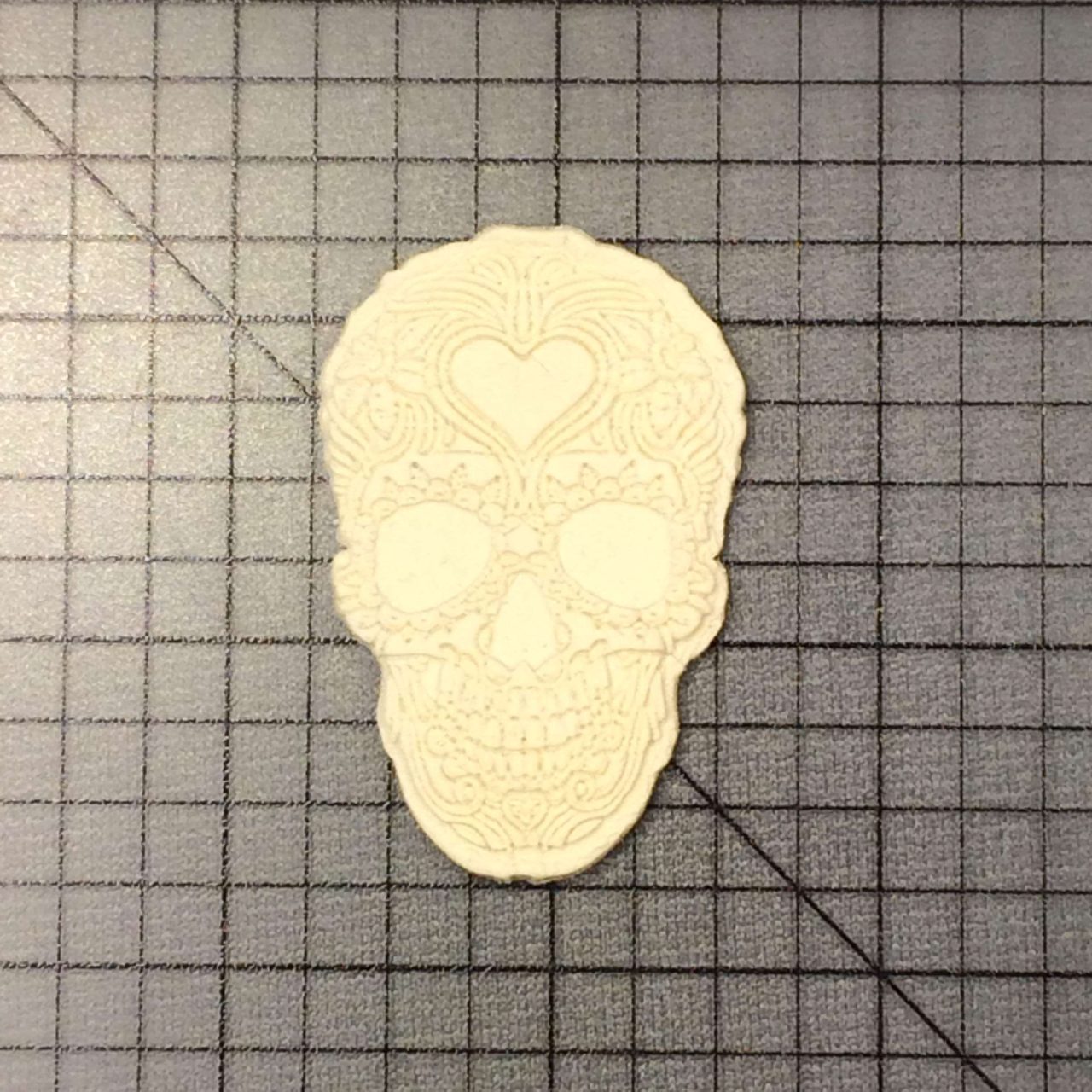 Skull 106 Cookie Cutter and Stamp Embossed (1)