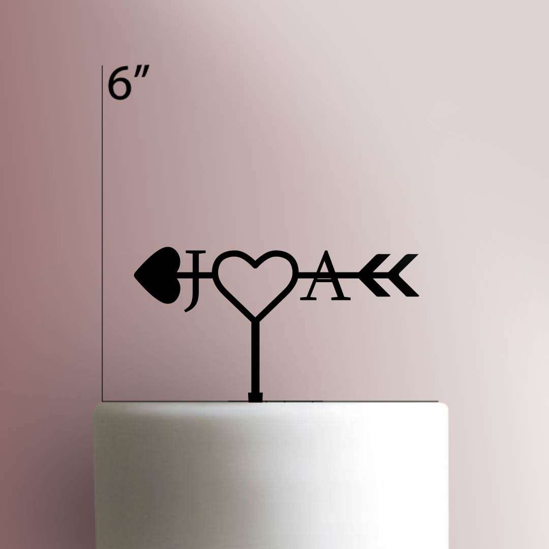 Custom Love Initial 100 Cake Topper