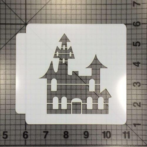Halloween Haunted House Stencil 100