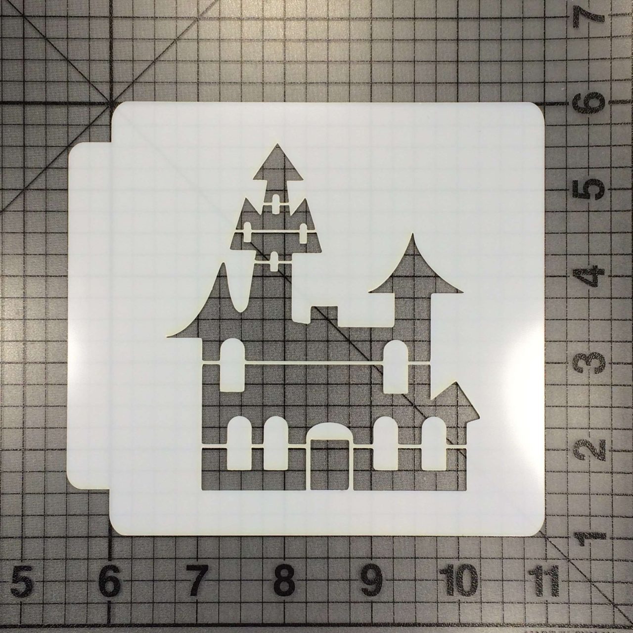 Halloween Haunted House Stencil 100