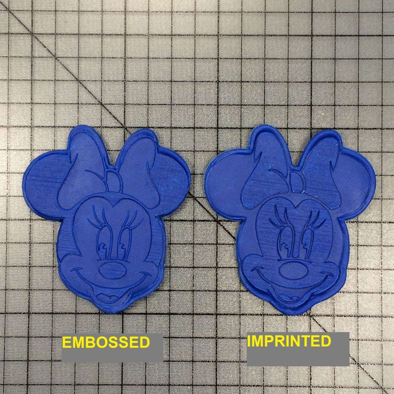 Minnie Mouse 100 Cookie Cutter and Stamp written