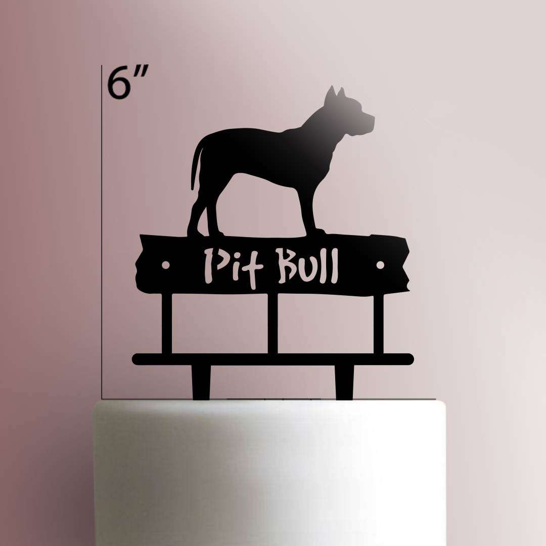 Pitbull Cake Topper 100