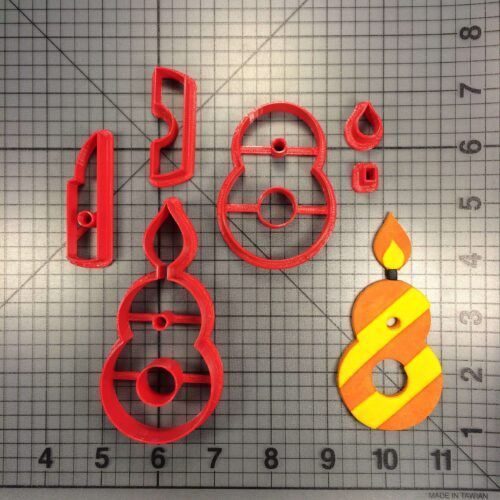 Candle Number 8 100 Cookie Cutter Set