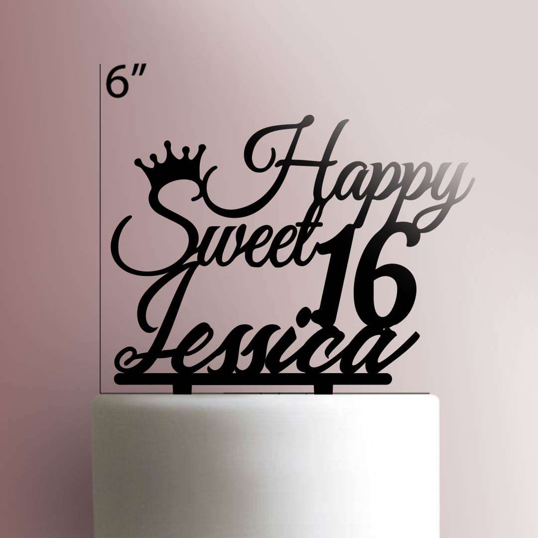 Custom Happy Sweet 16 Cake Topper 225-003
