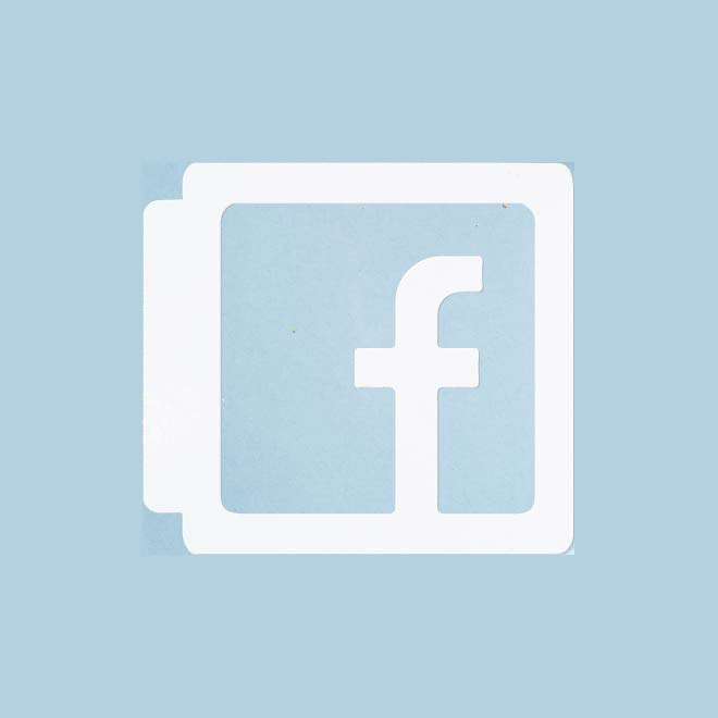 Facebook Logo Stencil 100