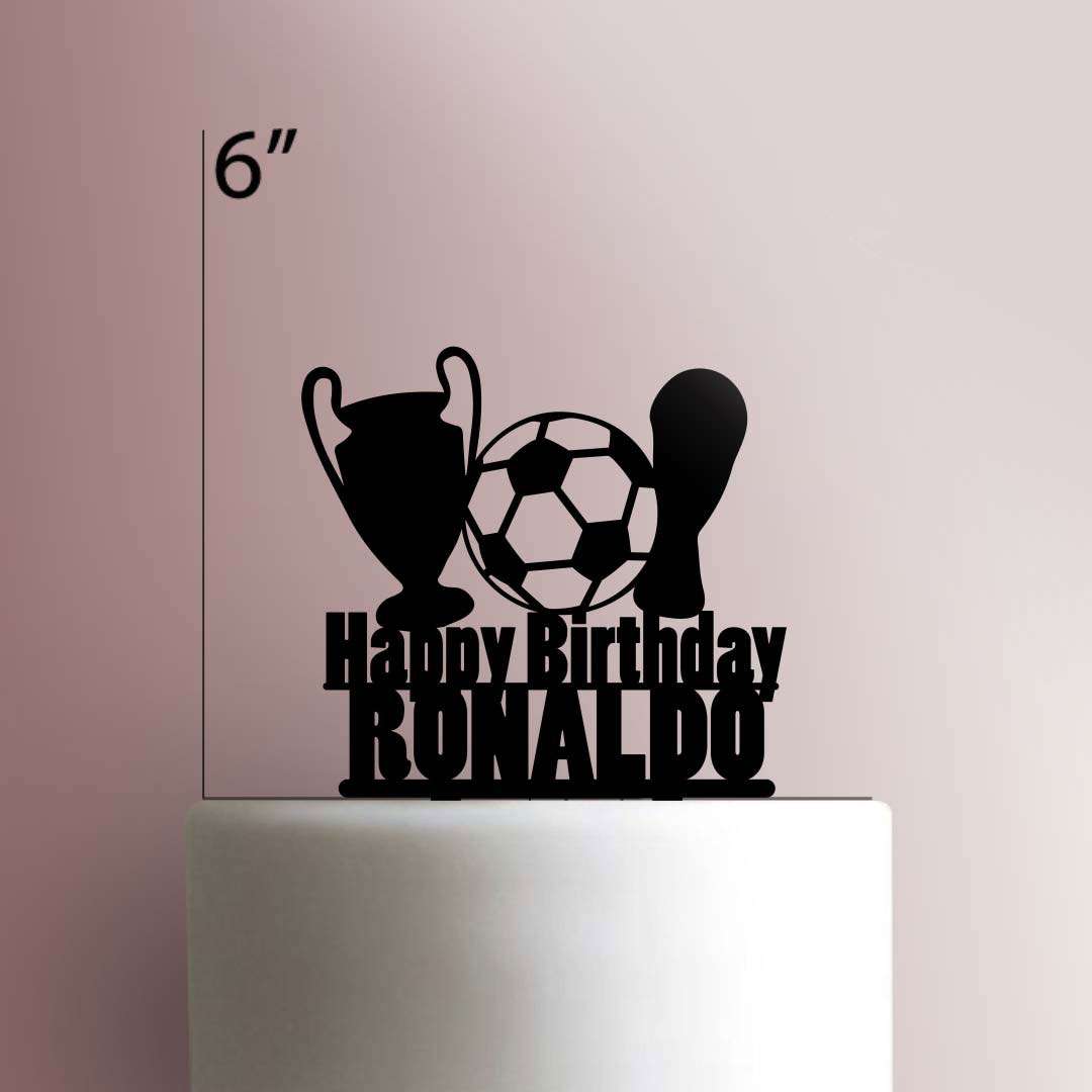Custom Soccer Happy Birthday 225-002 Cake Topper
