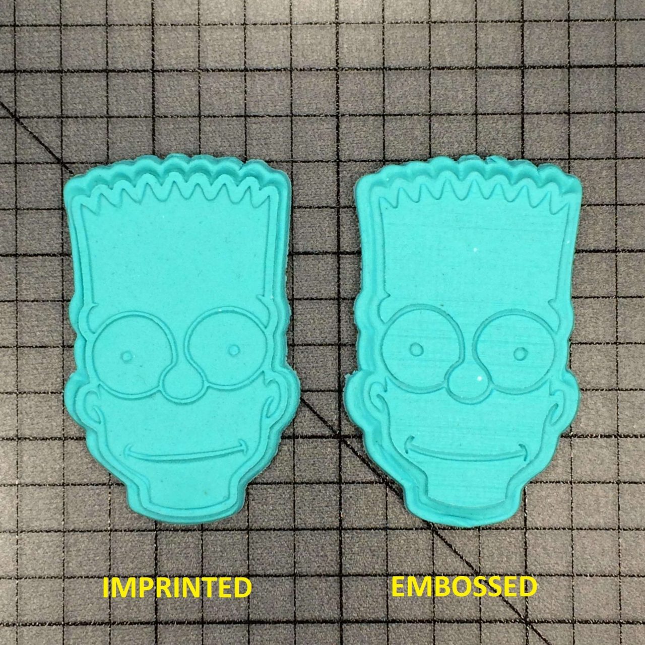 JB_ Bart Simpson 100 Cookie Cutter and Stamp written