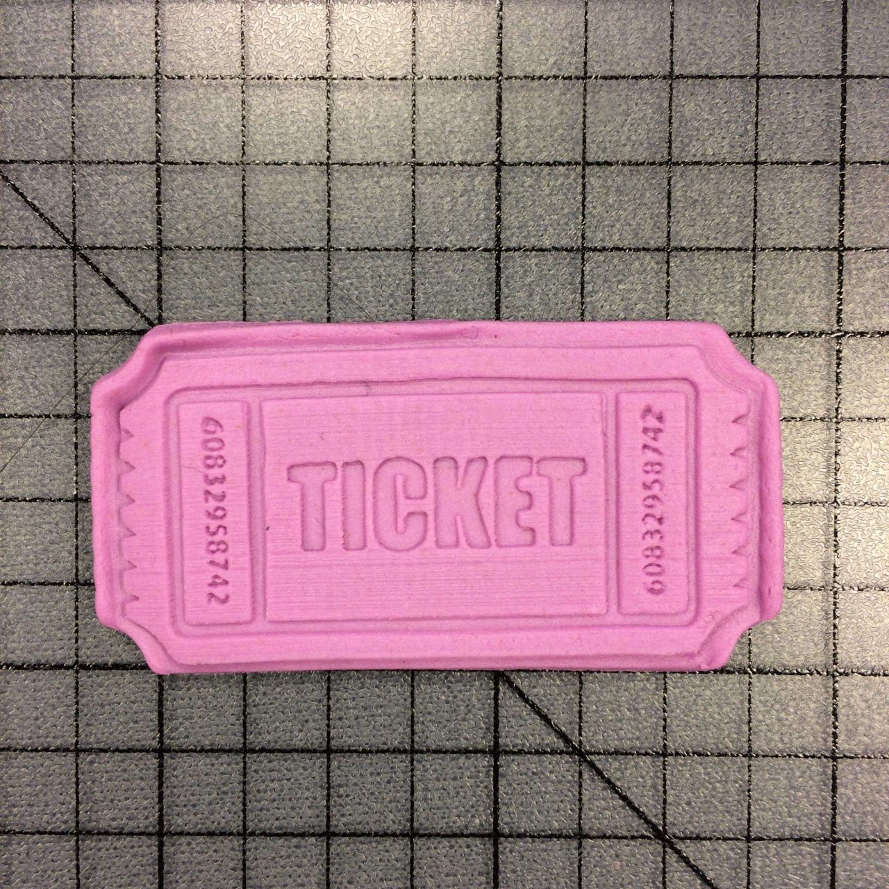JB_ Ticket 100 Cookie Cutter and Stamp (Embossed)