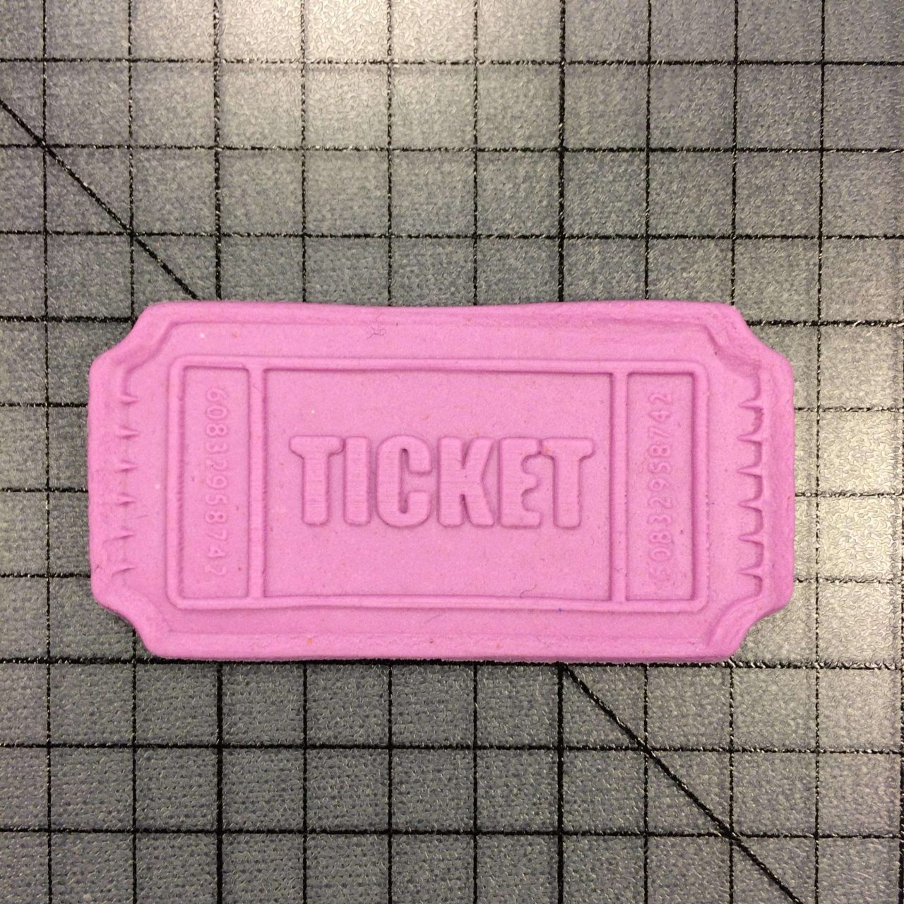 Ticket 100 Cookie Cutter and Acrylic Stamp - Image 4