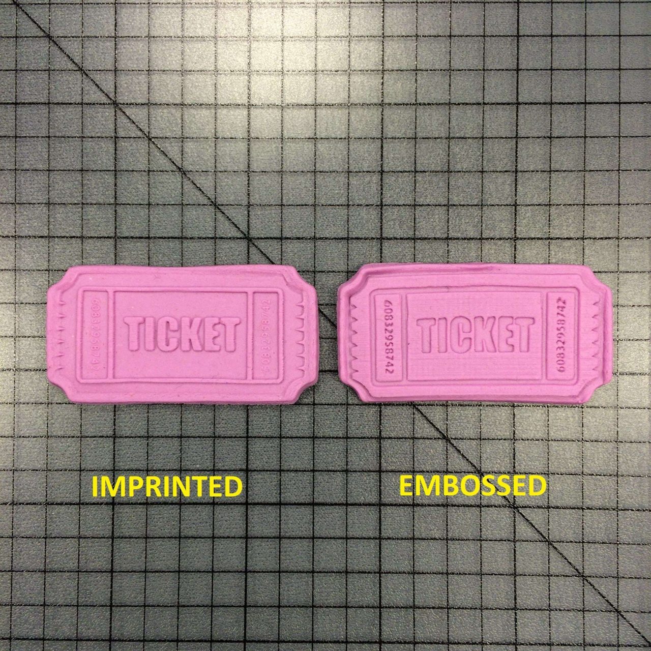 Ticket 100 Cookie Cutter and Acrylic Stamp - Image 5