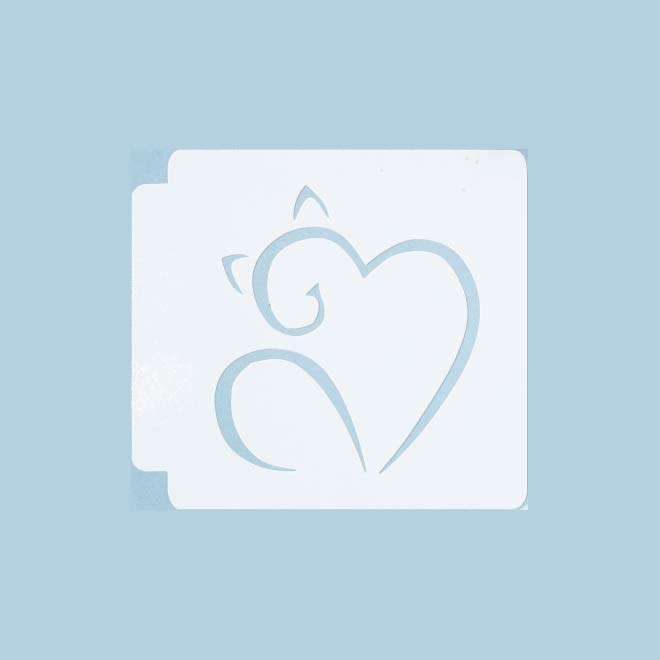 Cat Heart 783-197 Stencil