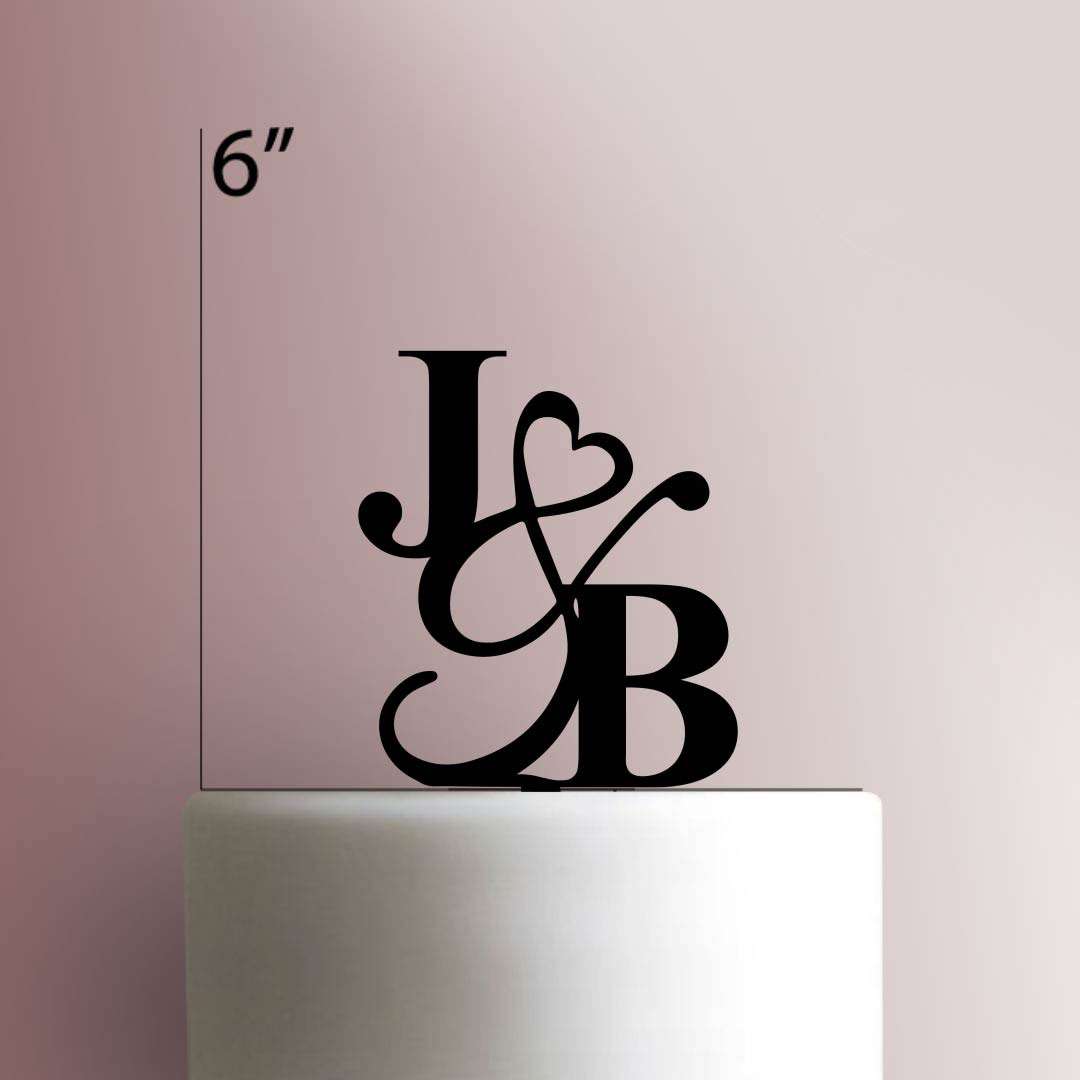 Custom Wedding Initials 225-035 Cake Topper