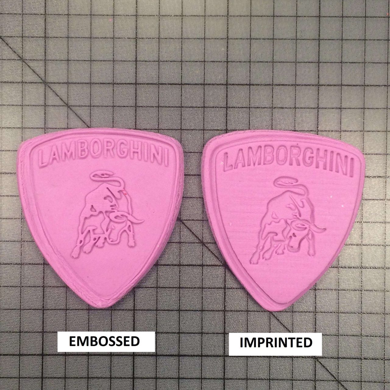Lamborghini Logo 100 Cookie Cutter and Stamp (written)