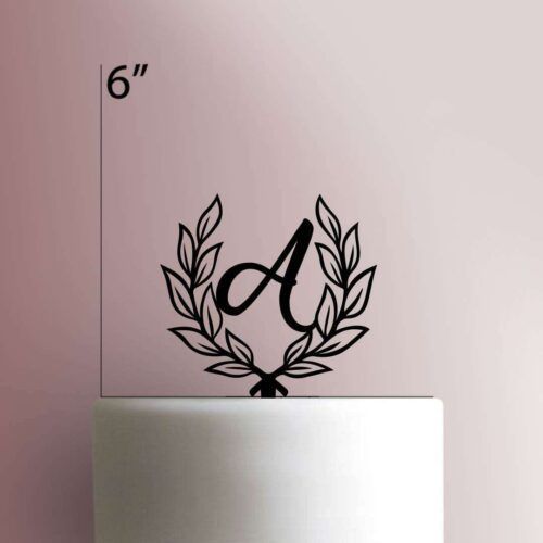 Custom Wreath Initial 225-089 Cake Topper