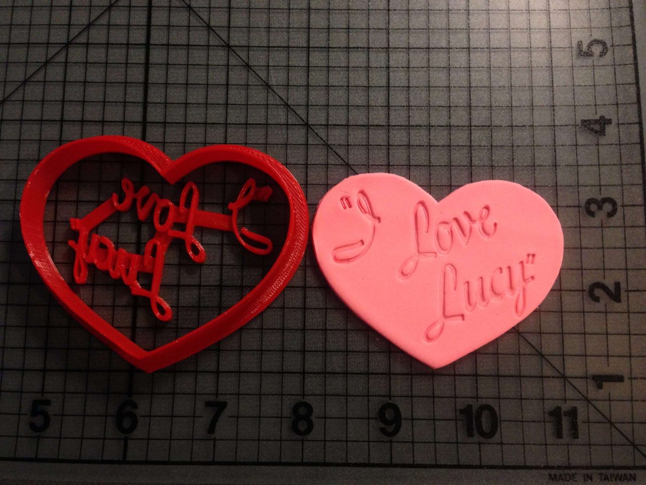 JB_I Love Lucy Cookie Cutter and Stamp (Show Logo 101)