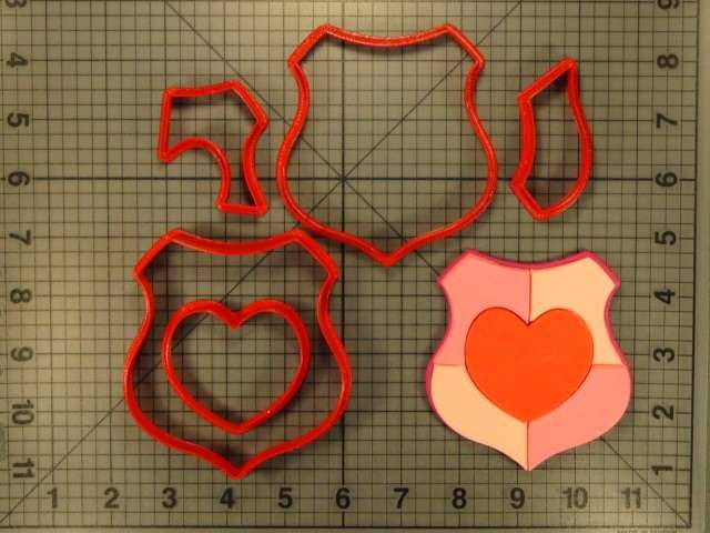Heart Badge 266-355 Cookie Cutter Set