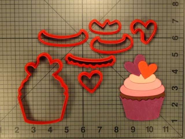 Heart Cupcake 266-356 Cookie Cutter Set