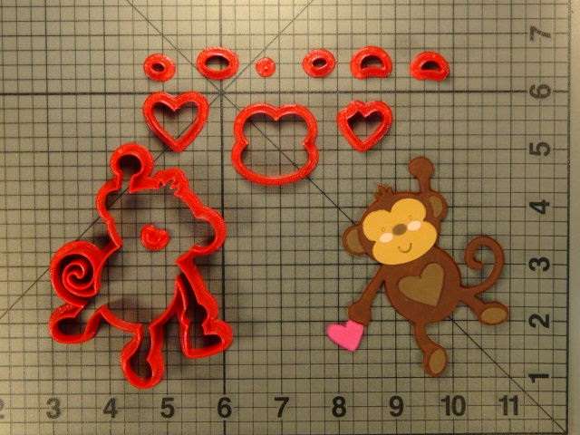 Heart Monkey 266-357 Cookie Cutter Set
