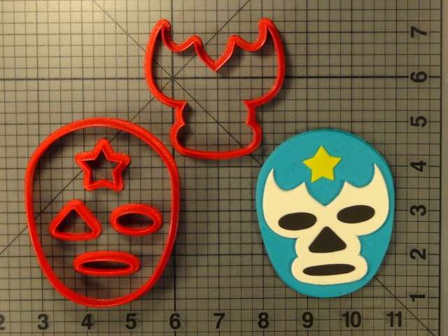 JB_ Lucha Libre Mask 266-323 Cookie Cutter Set