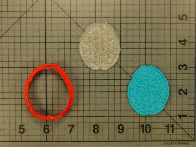 Brain Cookie Cutter and Stamp 227-058 Embossed (1)