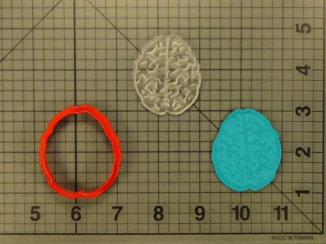 Brain Cookie Cutter and Stamp 227-058 Imprinted (1)