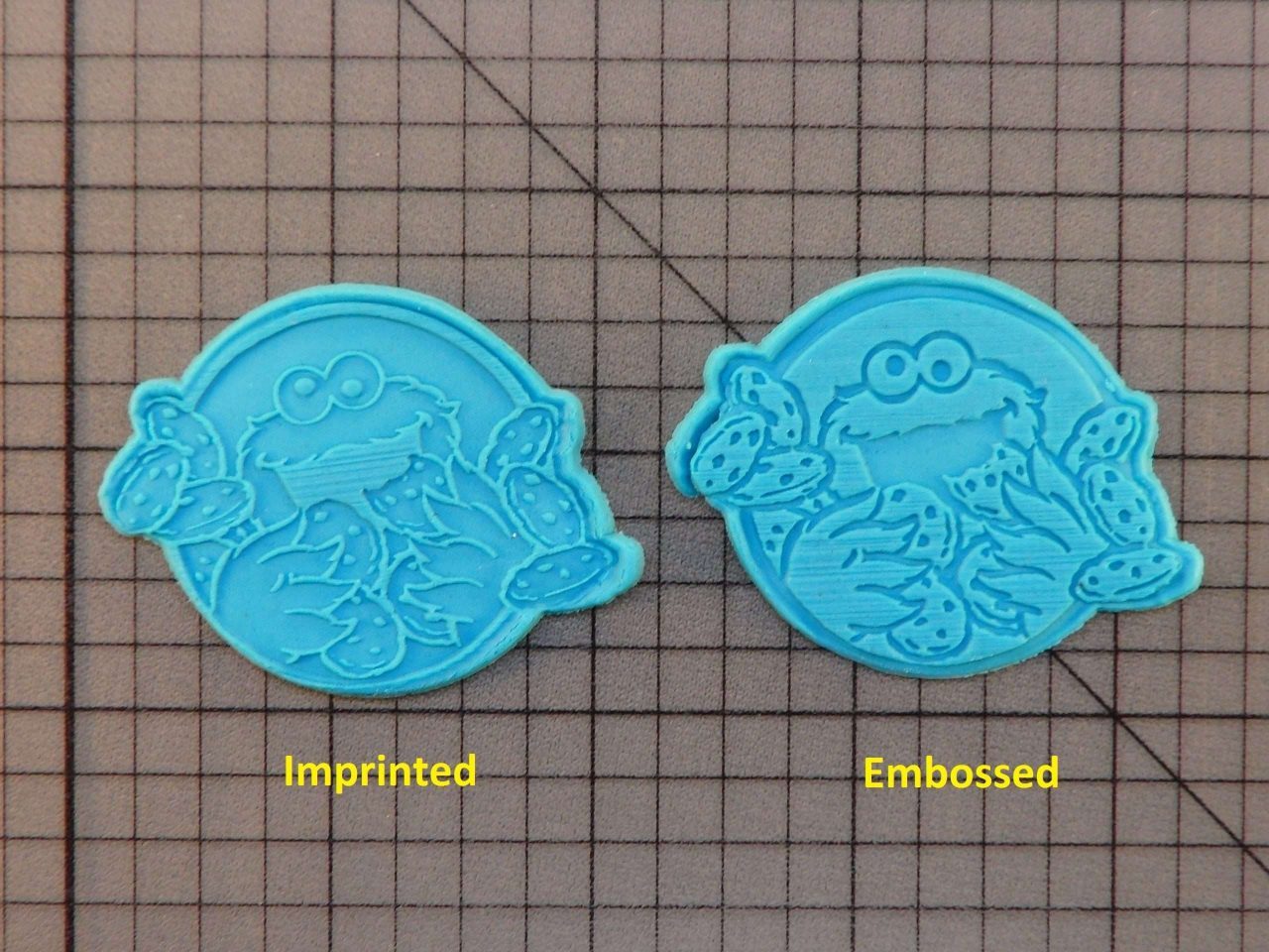 Cookie Monster 227-062 Cookie Cutter and Stamp (written)
