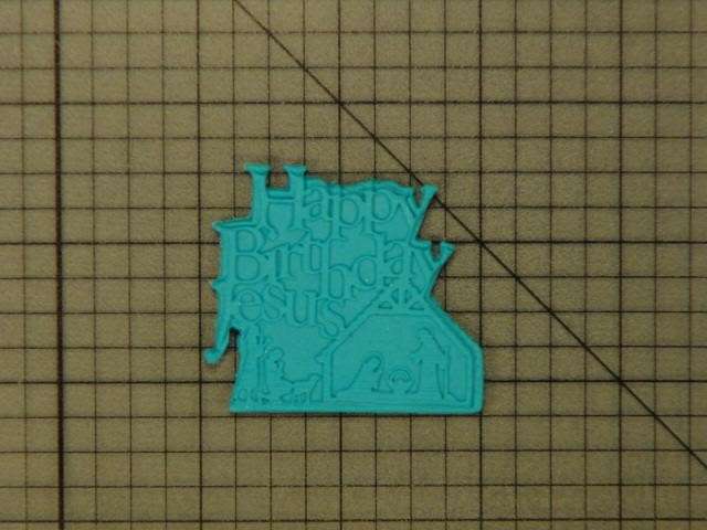 Happy Birthday Jesus 227-063 Cookie Cutter and Stamp Embossed (1)