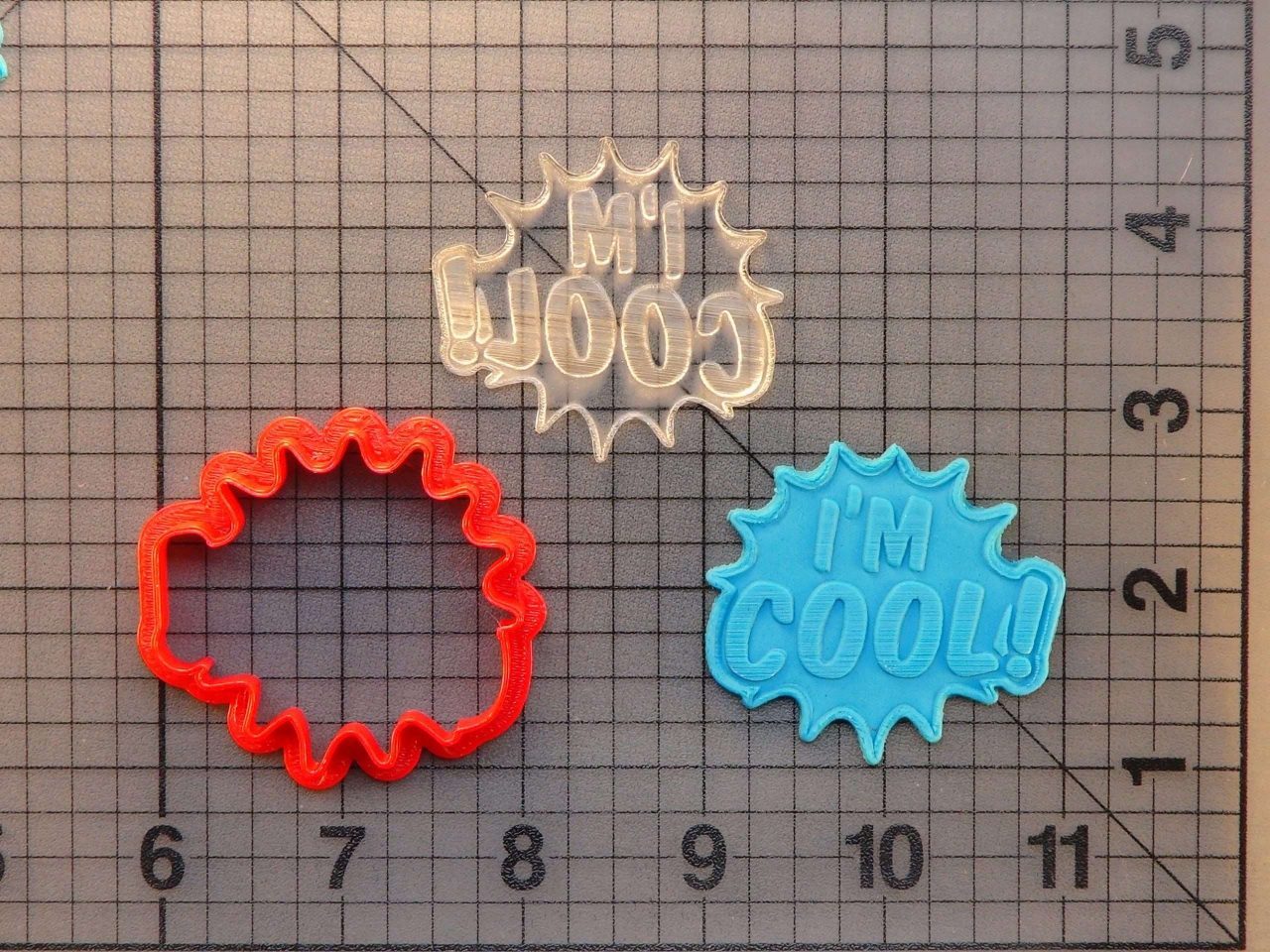 I'm Cool Stamp 227-051 Cookie Cutter and Stamp Imprinted (1)
