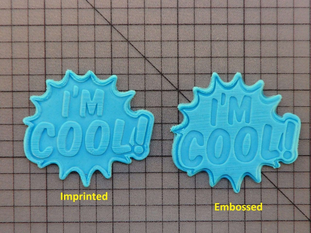I'm Cool Pow 227-051 Cookie Cutter and Acrylic Stamp - Image 5