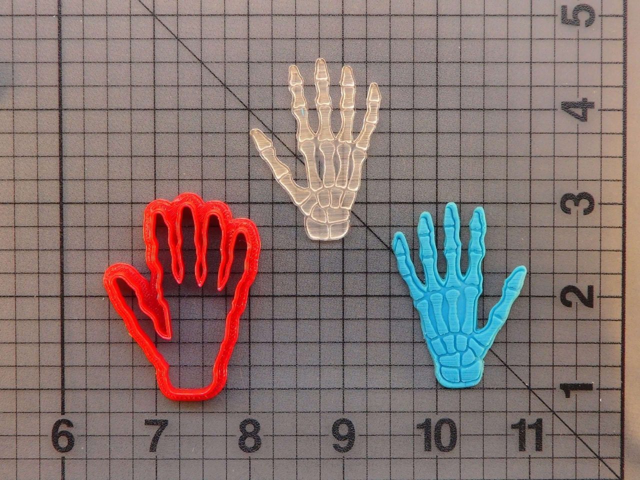 Skeleton Hand 227-054 Cookie Cutter and Stamp Embossed (1)