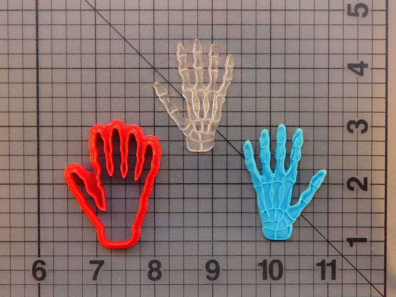 Skeleton Hand 227-054 Cookie Cutter and Stamp Imprinted (1)