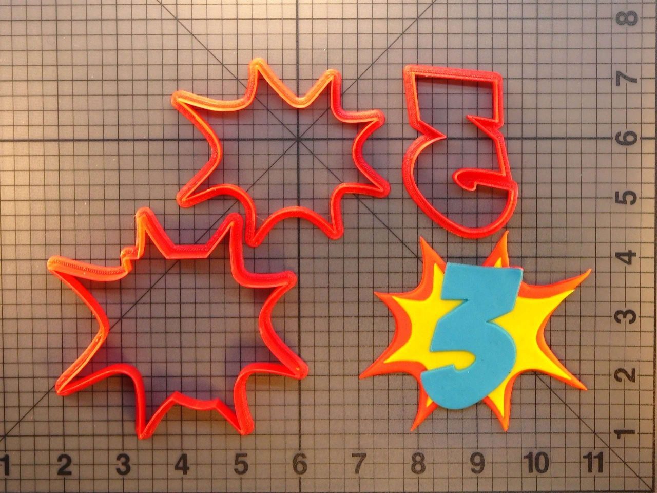 Pow Number 3 266-447 Cookie Cutter Set
