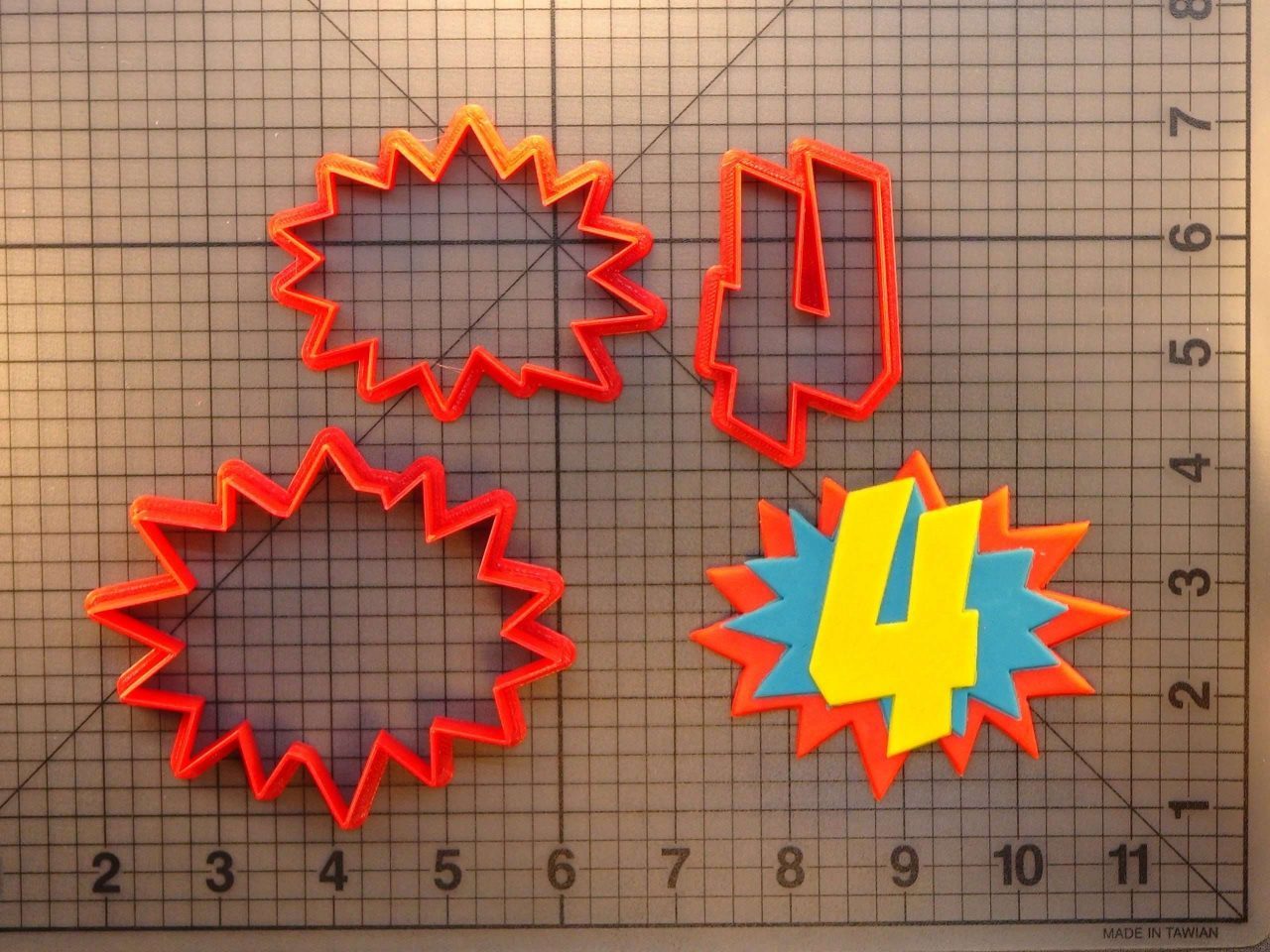 Pow Number 4 266-448 Cookie Cutter Set
