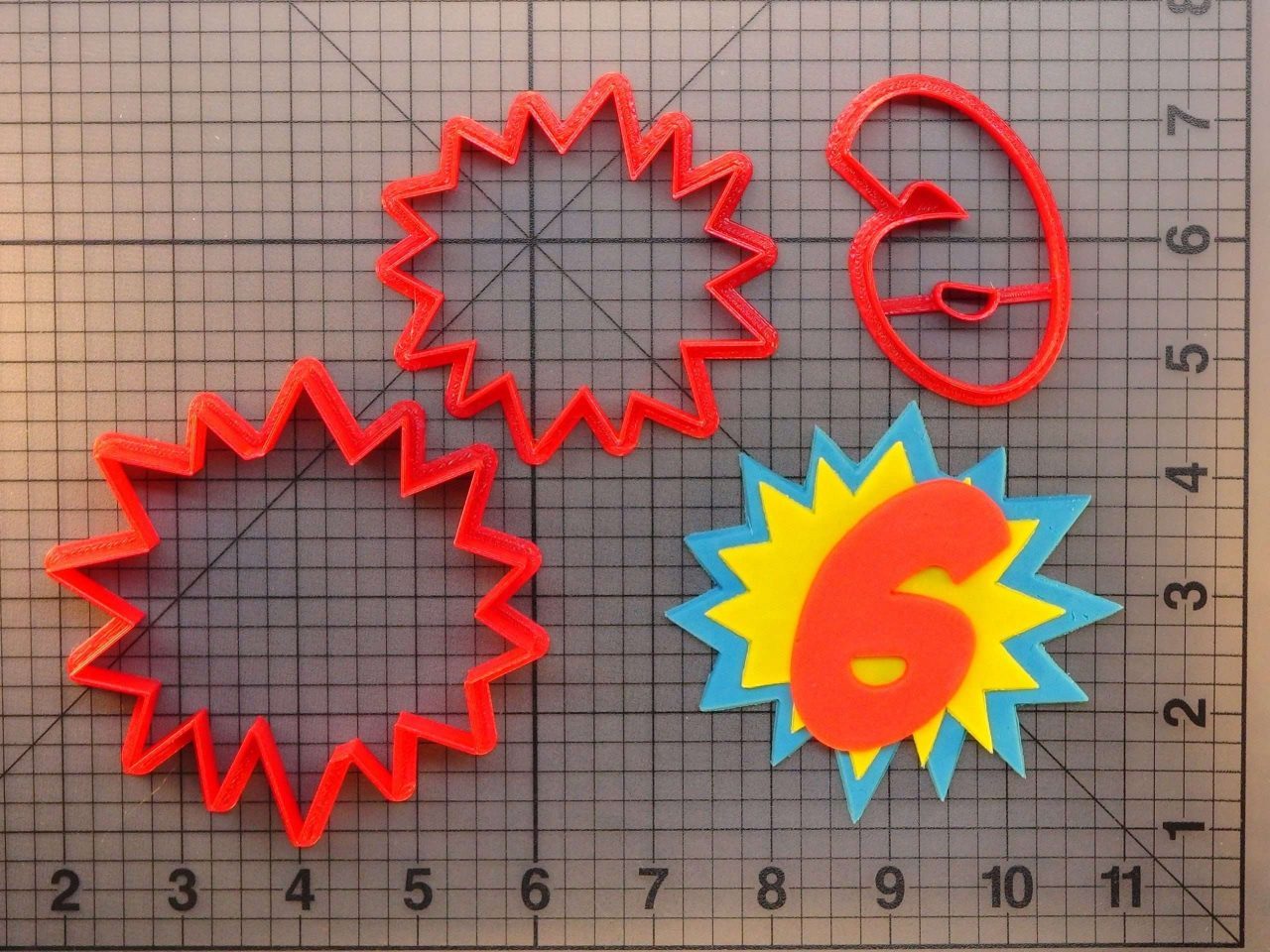 Pow Number 6 266-450 Cookie Cutter Set