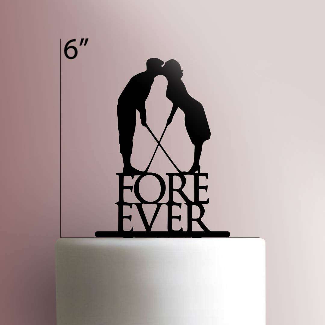 JB_Forever Golf Wedding 225-235 Cake Topper