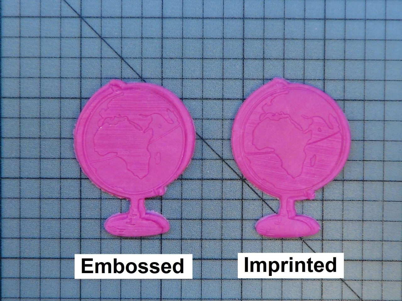 Globe 227-082 Cookie Cutter and Stamp (Written)