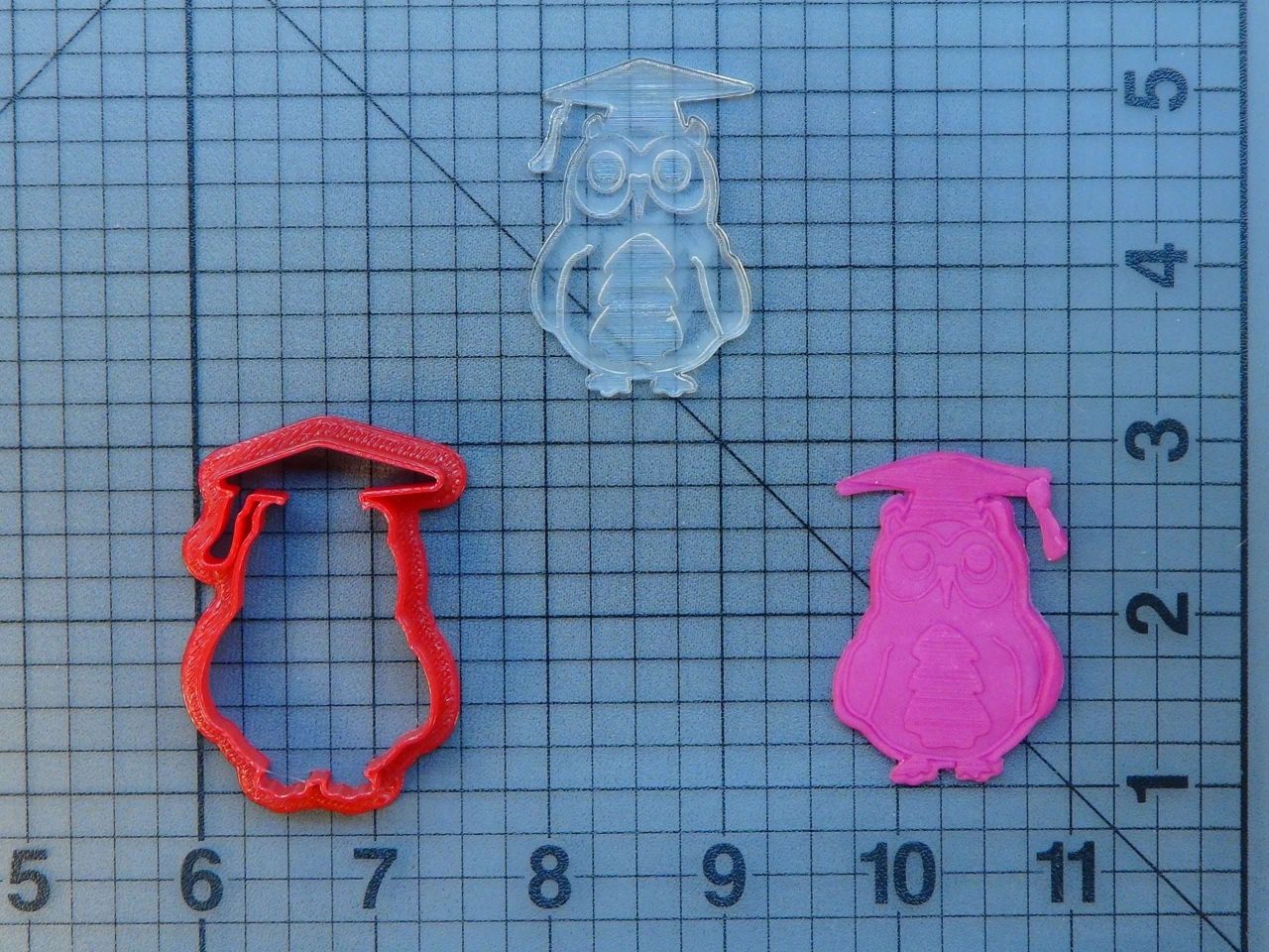 Owl Scholar 227-081 Cookie Cutter and Stamp (Embossed)
