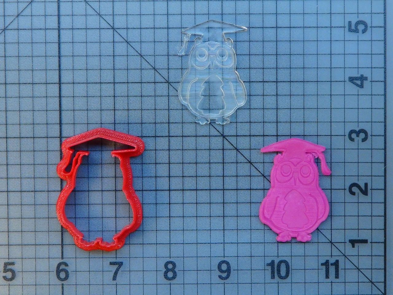 Owl Scholar 227-081 Cookie Cutter and Stamp (Embossed)