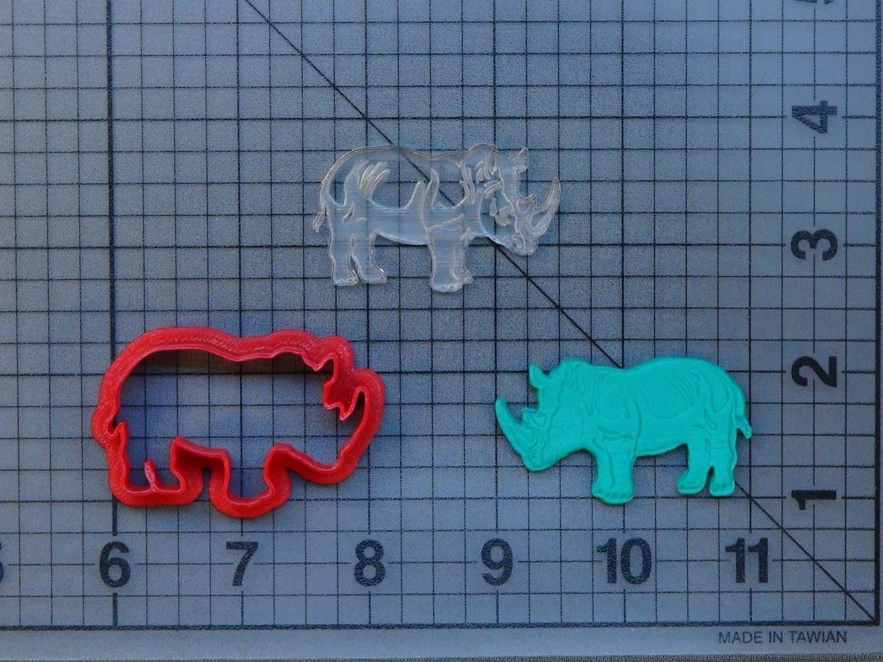 Rhino 227-120 Cookie Cutter and Acrylic Stamp