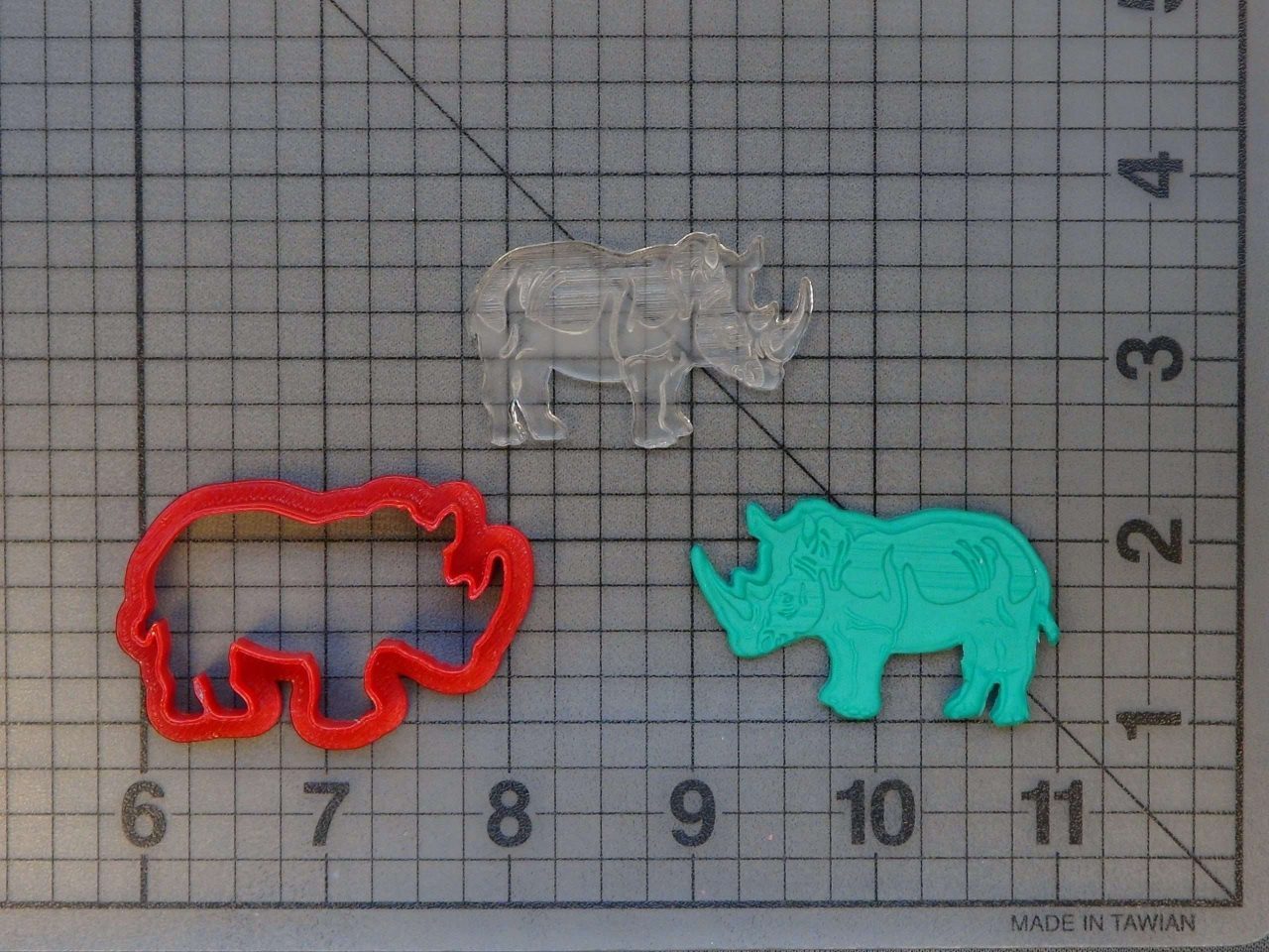 Rhino 227-120 Cookie Cutter and Stamp (Imprinted)