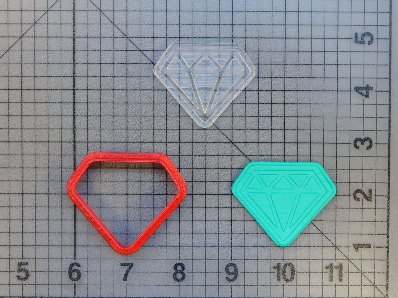 Diamond 227-149 Cookie Cutter and Stamp (Embossed)