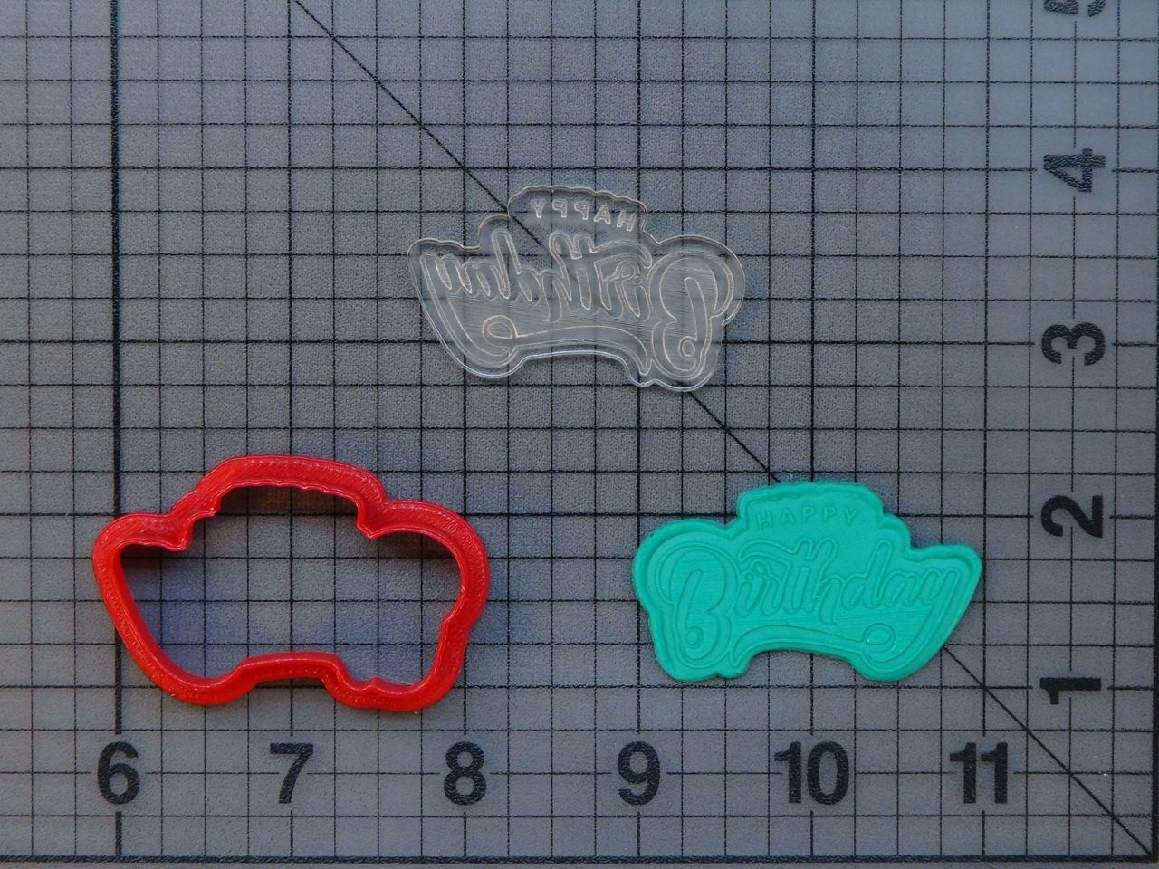 Happy Birthday 227-114 Cookie Cutter and Stamp (Embossed)